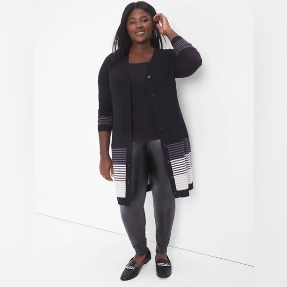 Classic Button-Front Duster Cardigan by Lane Bryant size 18/20 - Picture 1 of 3
